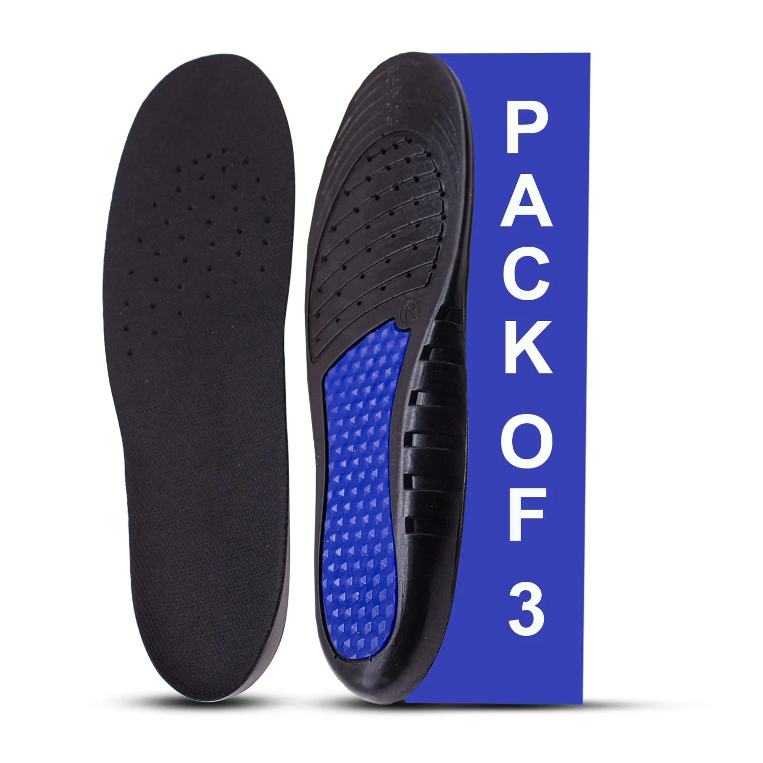 Dr Foot | Insole for Shoes Men | Arch Support for Flat Feet | Shoe Insole for Women | Flat Feet Arch Support Insole | Gel Insoles for Men | Work Insoles | All Day Comfort | Small |1 Pair-Pack Of 3