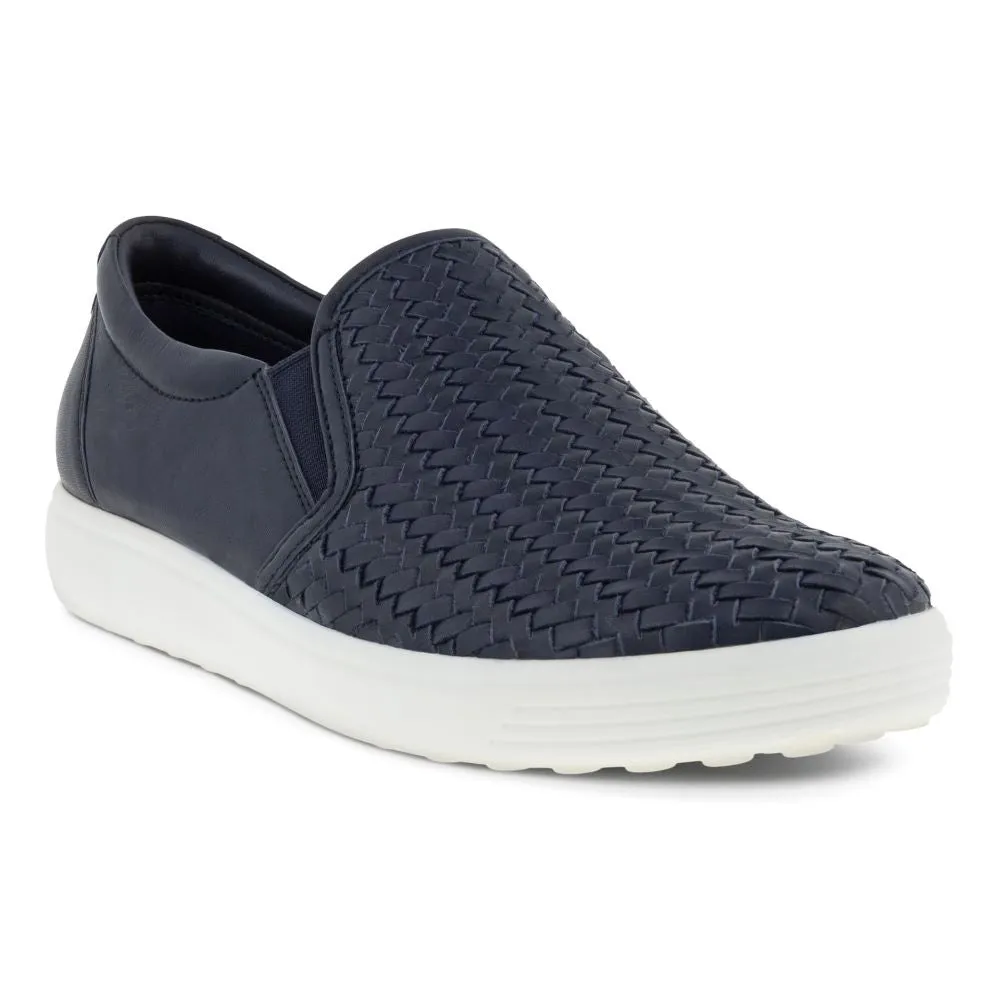 'Ecco' Women's Soft 7 Woven Slip On - Night Sky