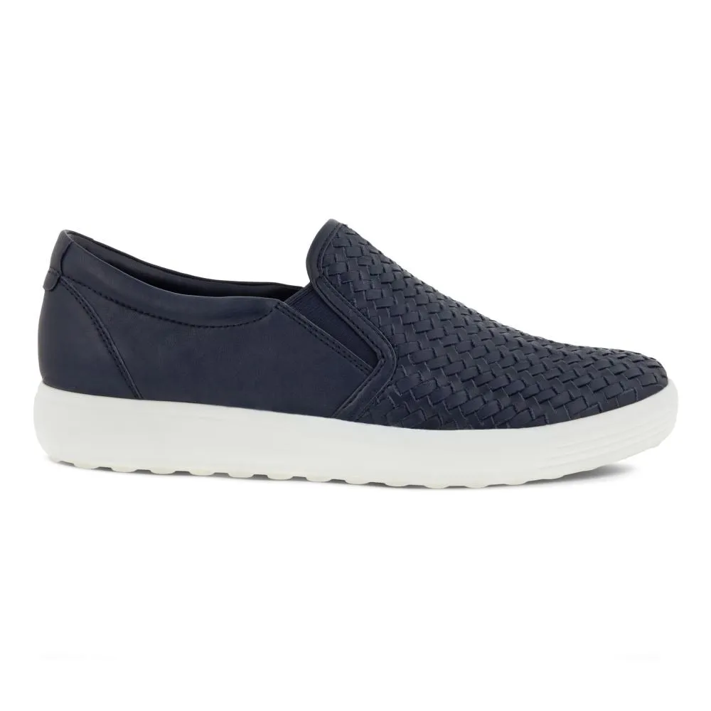 'Ecco' Women's Soft 7 Woven Slip On - Night Sky