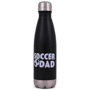 Elanze Designs Soccer Dad Black 17 ounce Stainless Steel Sports Water Bottle