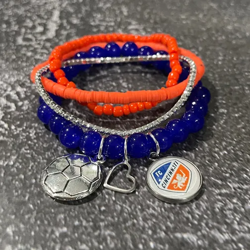 FC Cincinnati Soccer Bracelet Stack (SET OF 4)