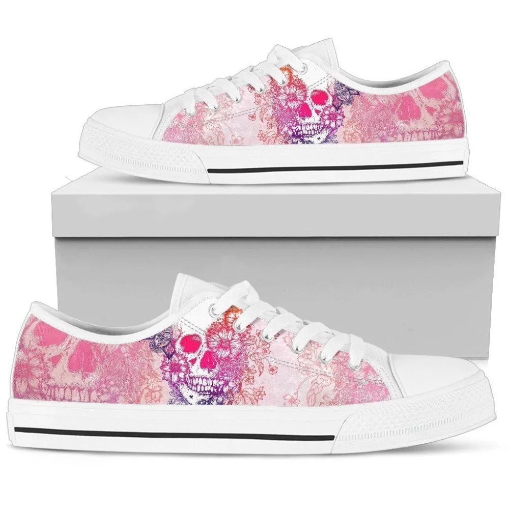 Flower Punk Women's Low Top Shoes , Low Top Sneaker, Low Top Canvas Shoes