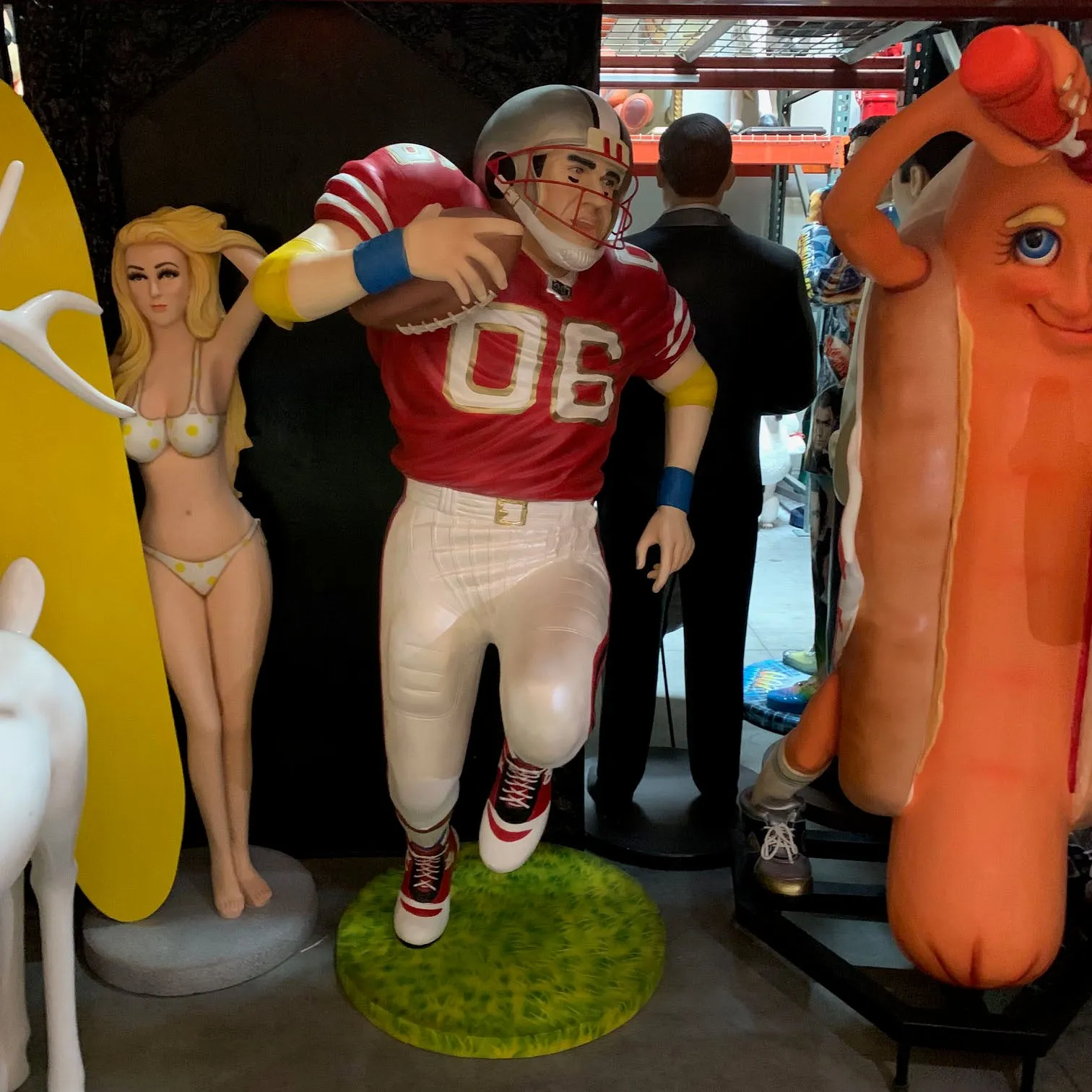 Football Player Life Size Statue