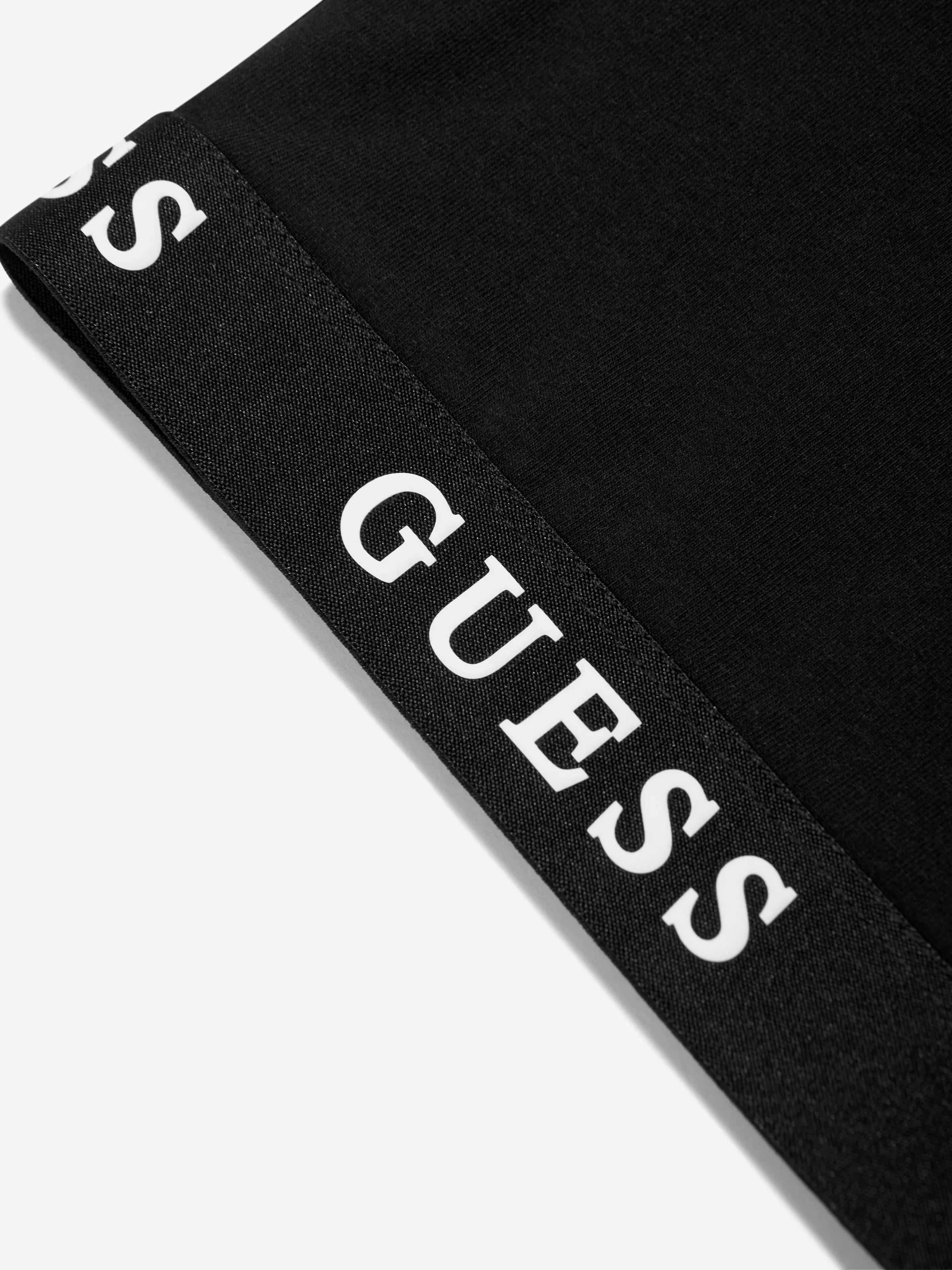 Guess Girls Branded Sports Top in Black