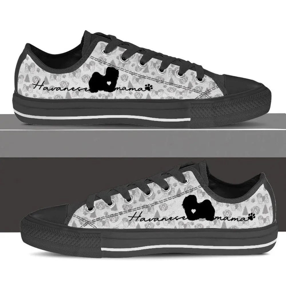 Havanese Low Top, Dog Printed Shoes, Canvas Shoes For Men, Women