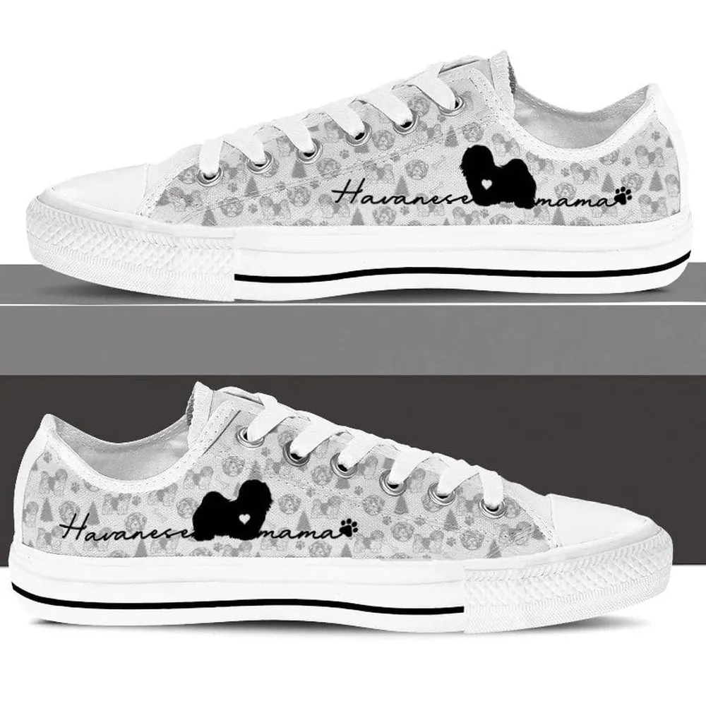 Havanese Low Top, Dog Printed Shoes, Canvas Shoes For Men, Women