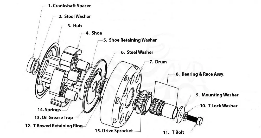 Hilliard Inferno Flame Clutch (Without Sprocket)