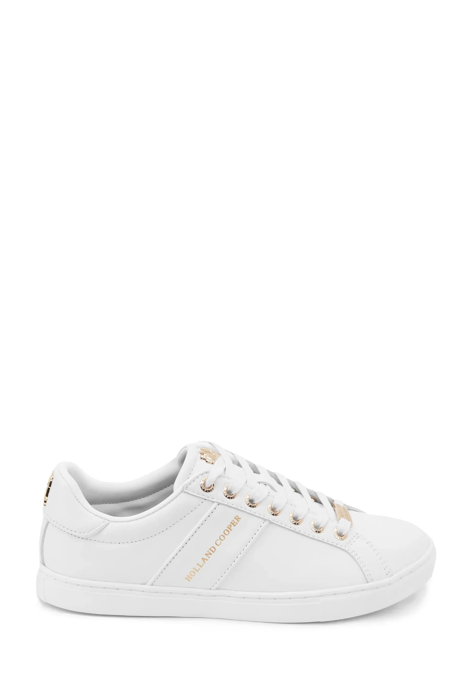 Holland Cooper Knightsbridge Court Ladies Trainer in White