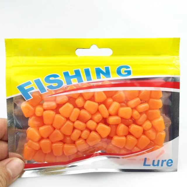 Hot selling! 100Pcs/Lot 44grams Soft Baits corn with corn smell carp Fishing Lures Floating baits 004