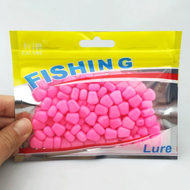 Hot selling! 100Pcs/Lot 44grams Soft Baits corn with corn smell carp Fishing Lures Floating baits 004