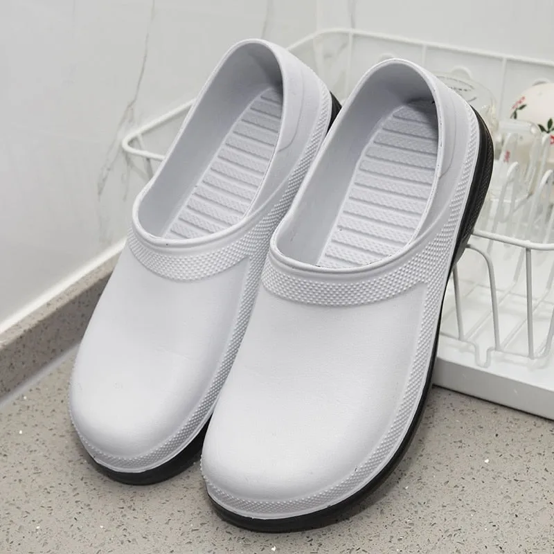 Hotel Kitchen Men's Shoes Non-slip Waterproof Oil-proof Work Shoes Breathable Resistant Kitchen Cook Chef Shoes Plus Size 49