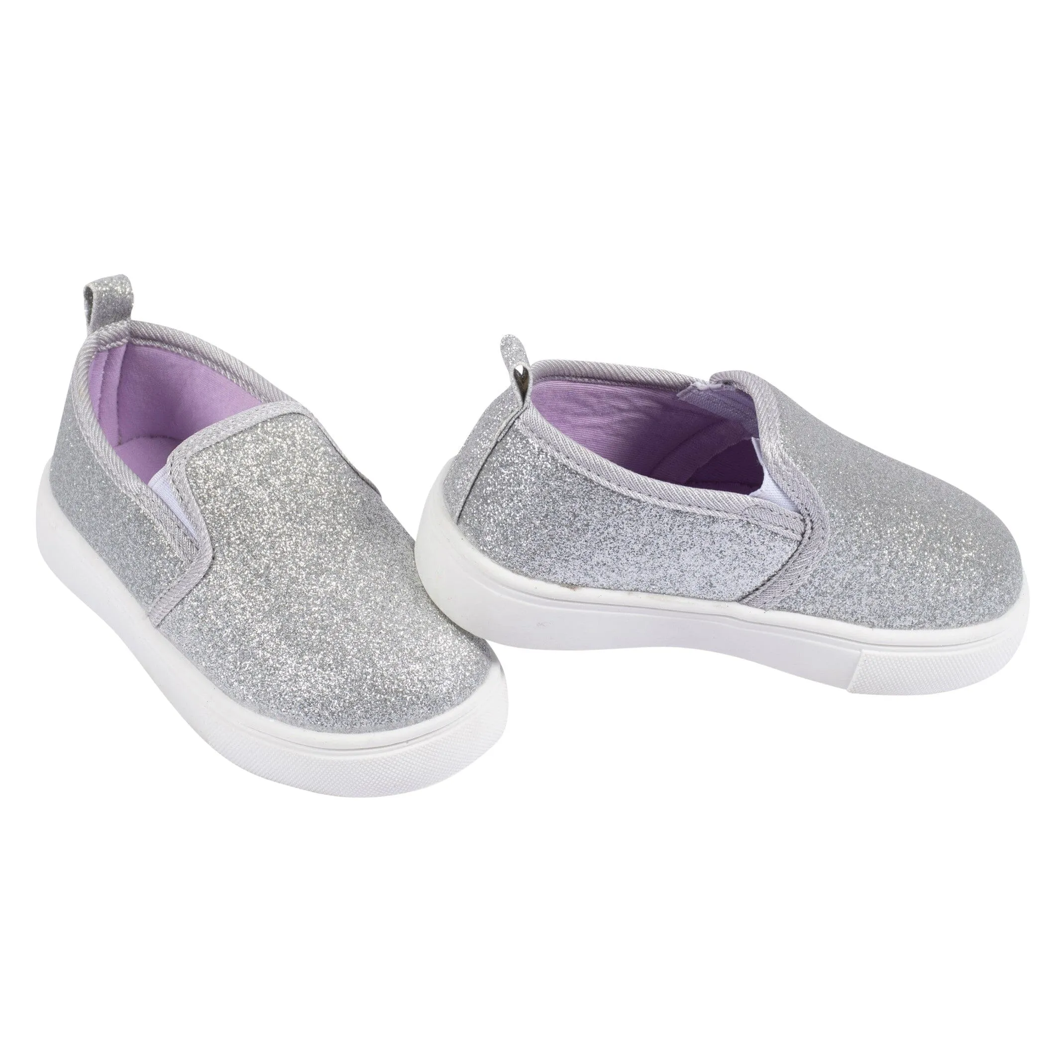 Infant & Toddler Girls Silver Glitter Slip-On Sneaker