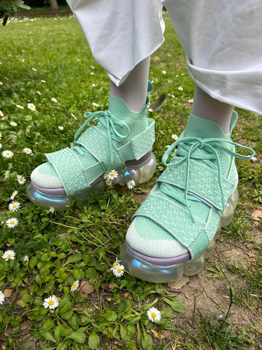 “Jewelry” High Shoes Beltcross / Aurora Mint