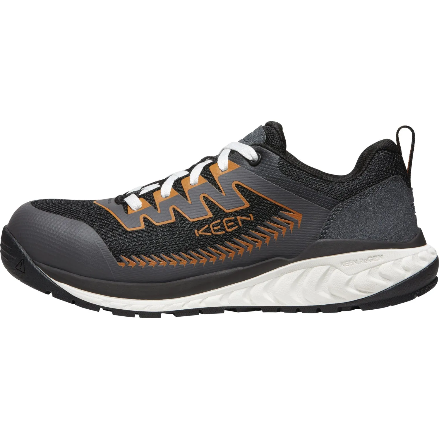 Keen Utility Mens Arvada CT Black/Curry Synthetic Work Shoes