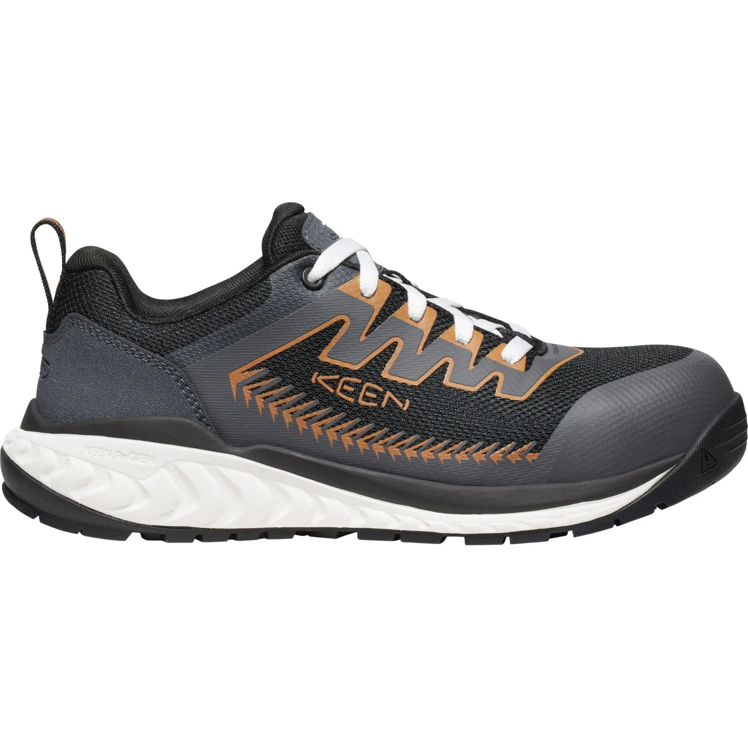 Keen Utility Mens Arvada CT Black/Curry Synthetic Work Shoes