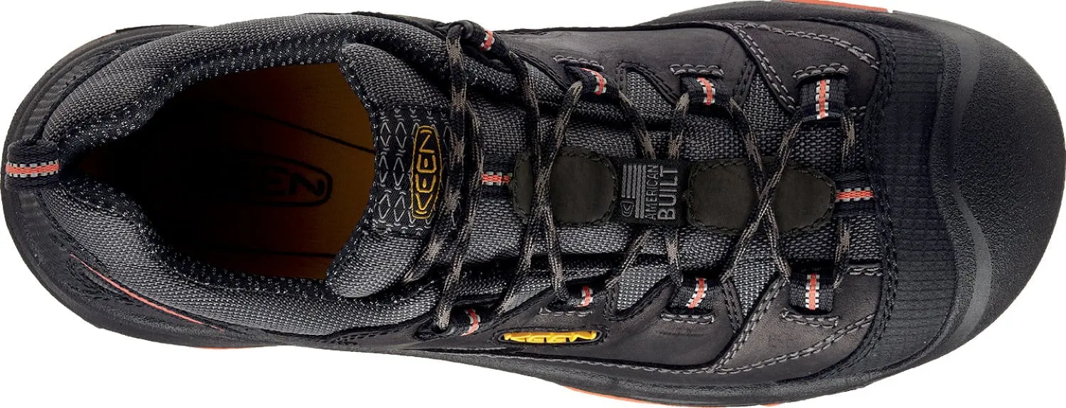 Keen Utility Mens Braddock Low Black/Bossa Nova Leather Work Shoes