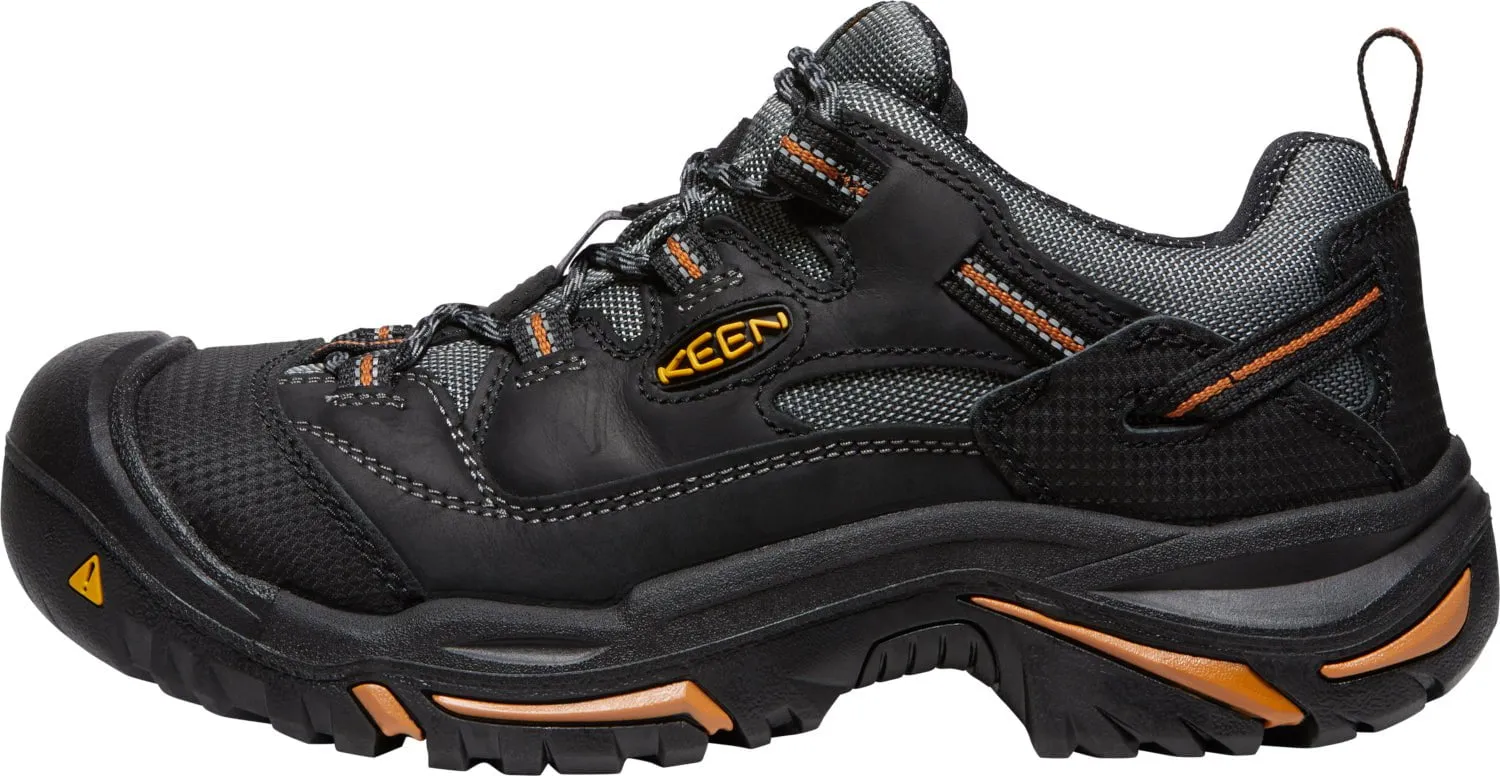 Keen Utility Mens Braddock Low Black/Bossa Nova Leather Work Shoes