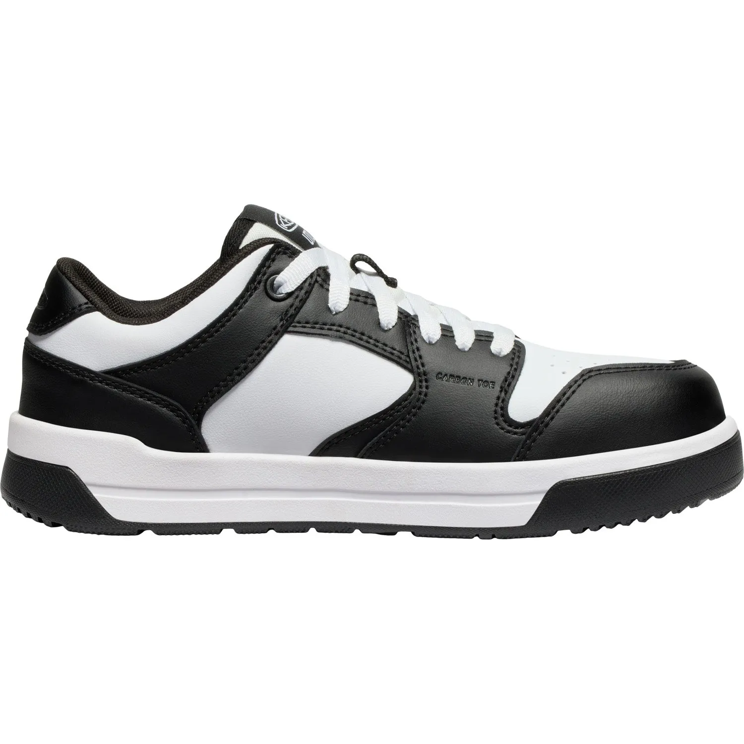 Keen Utility Womens Overton CT Star White/Black Leather Work Shoes