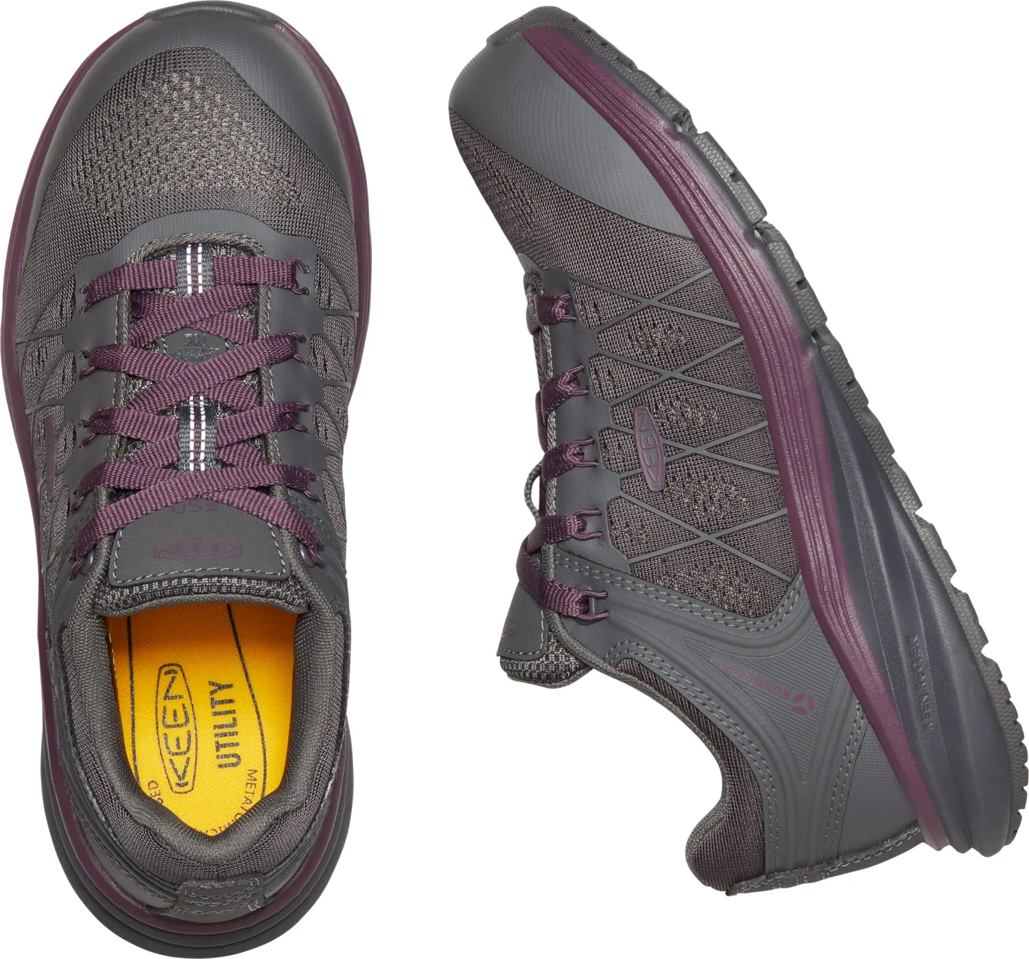 Keen Utility Womens Vista Energy ESD Magnet/Prune Purple Mesh Work Shoes