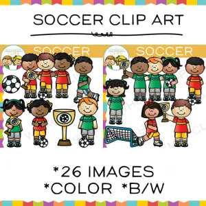 Kids Soccer Clip Art