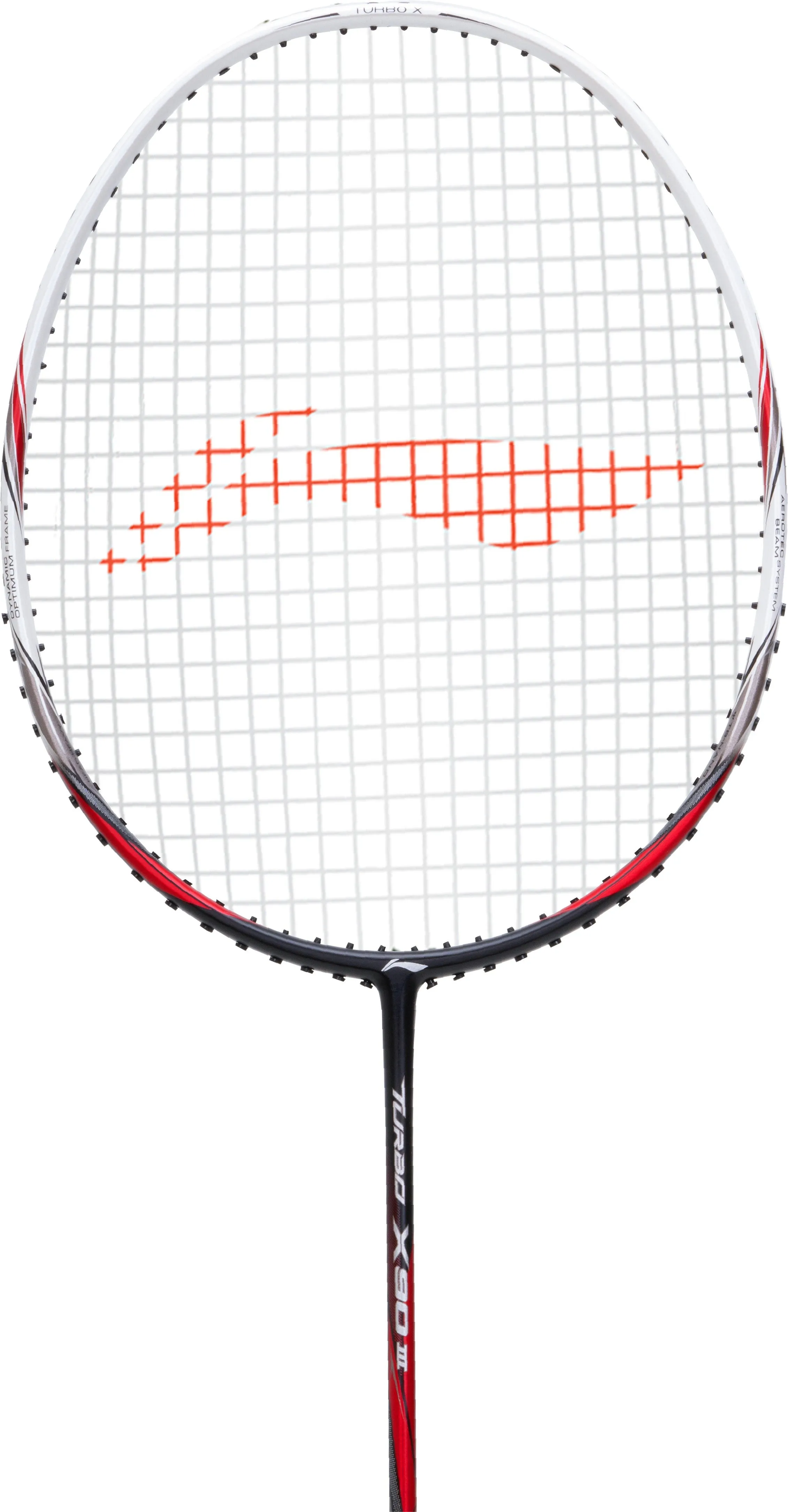 Li-Ning Turbo X 90 III Strung Badminton Racket (Black, White) Strung Badminton Racquet (Black / White)