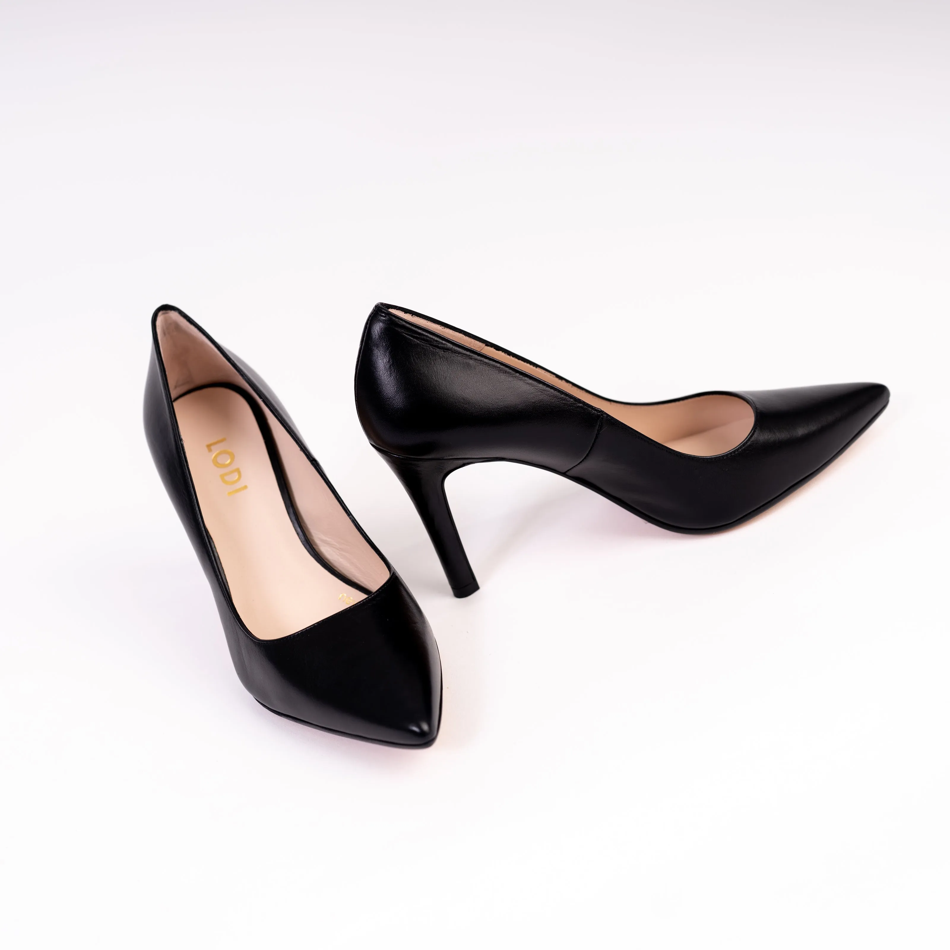 LODI Rachel Black Court Shoes