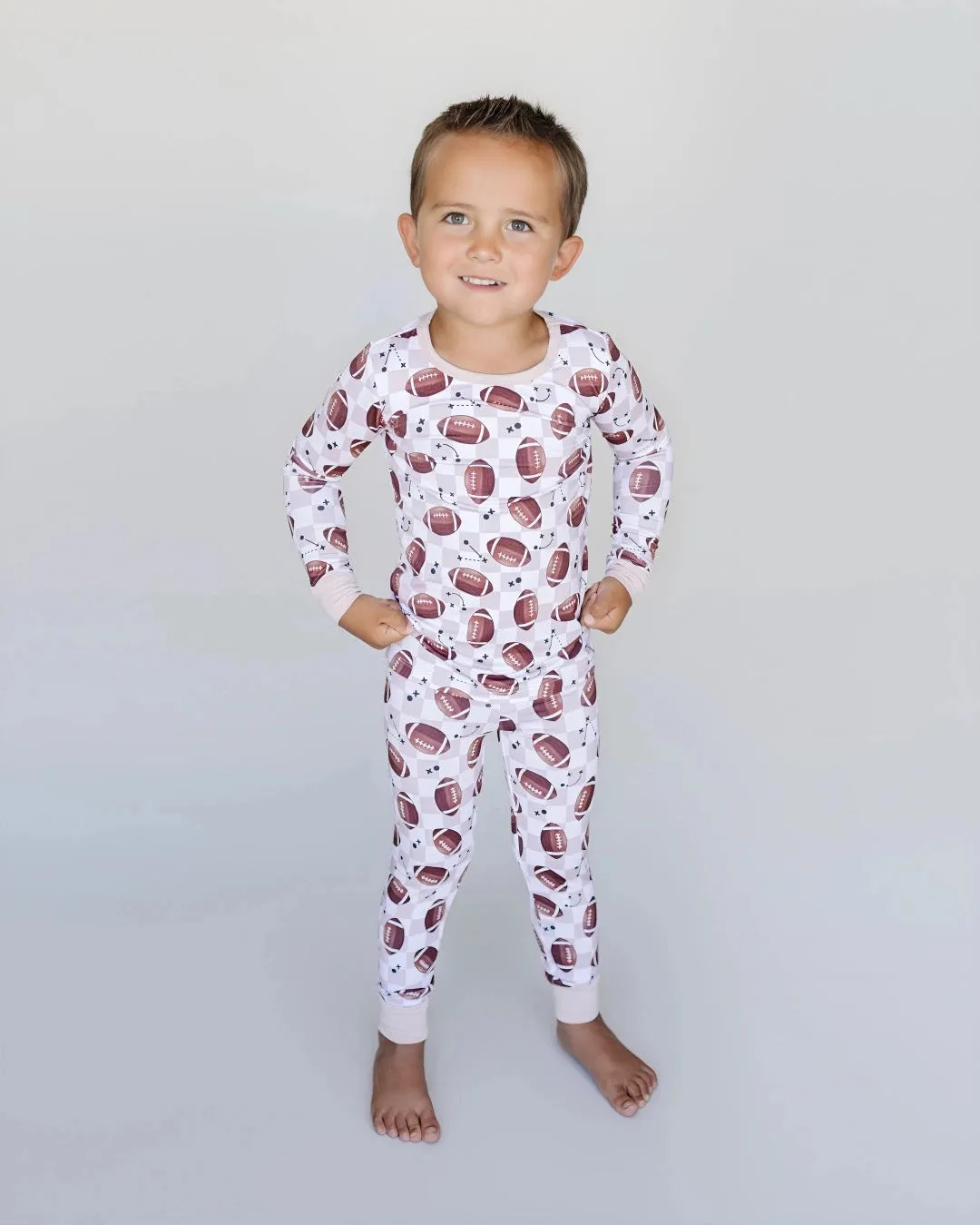 Lucky Panda Kids Long Sleeve Two Piece Set - Game Day