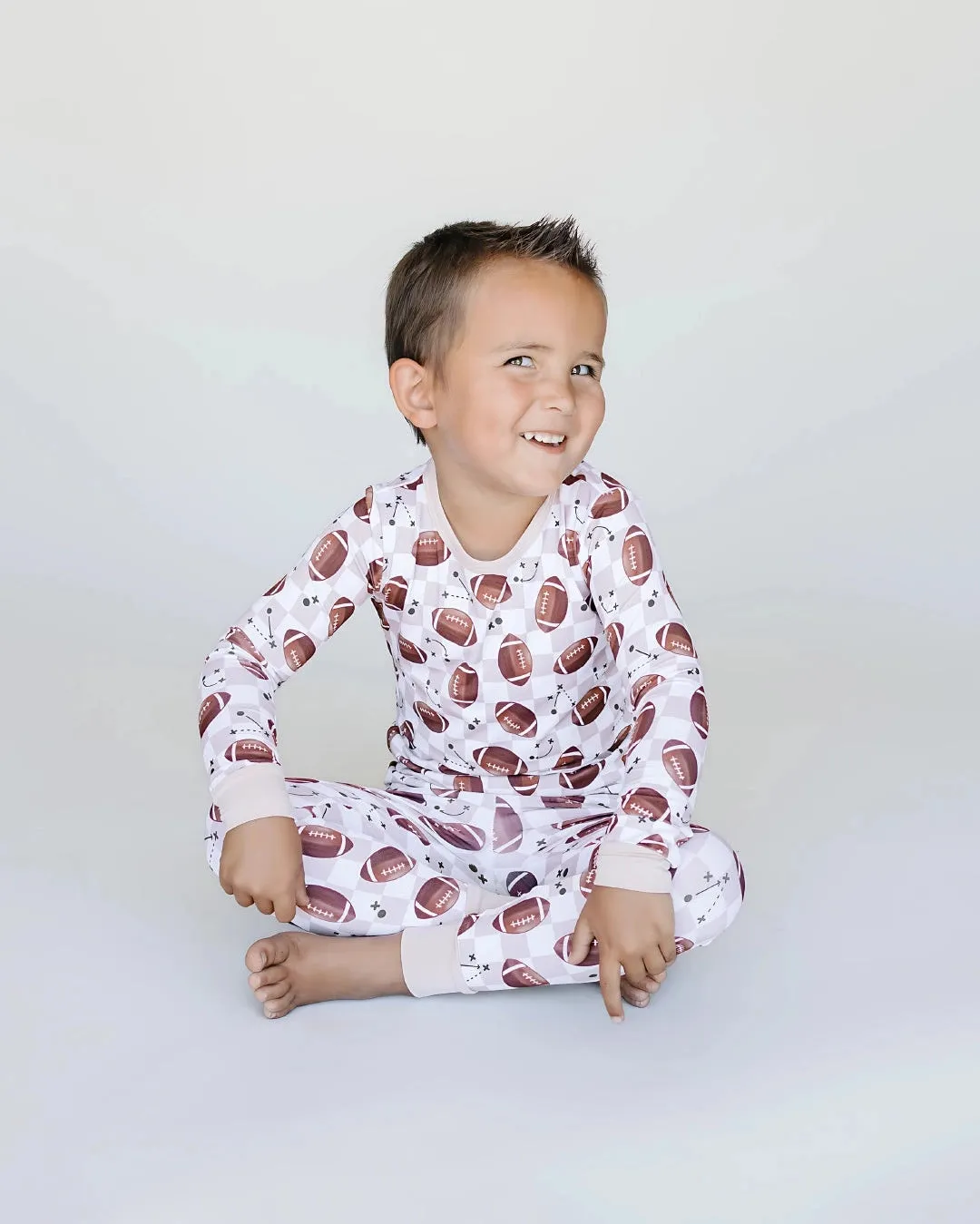 Lucky Panda Kids Long Sleeve Two Piece Set - Game Day