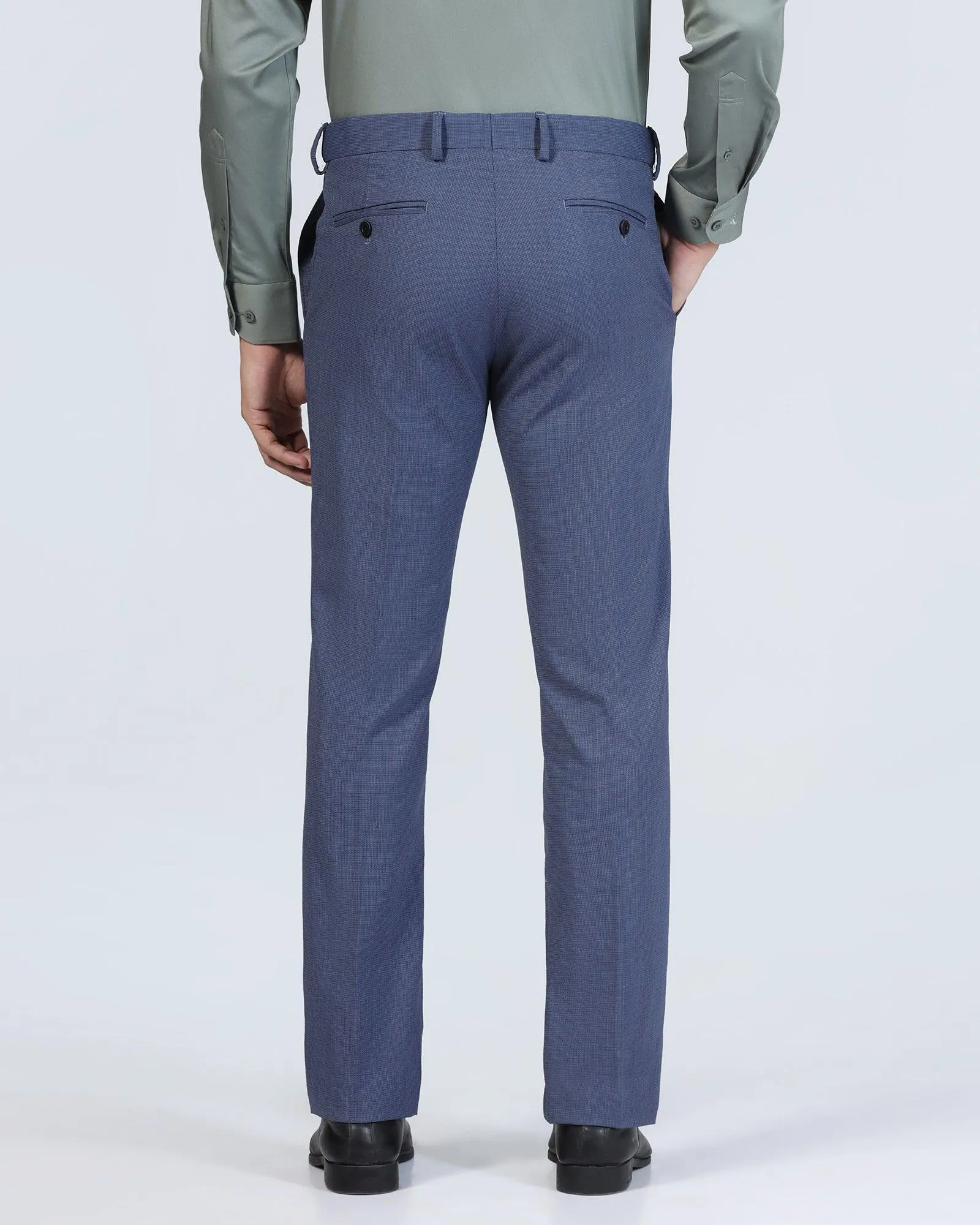 Luxe Slim Comfort B-95 Formal Blue Stripe Trouser - Lexus