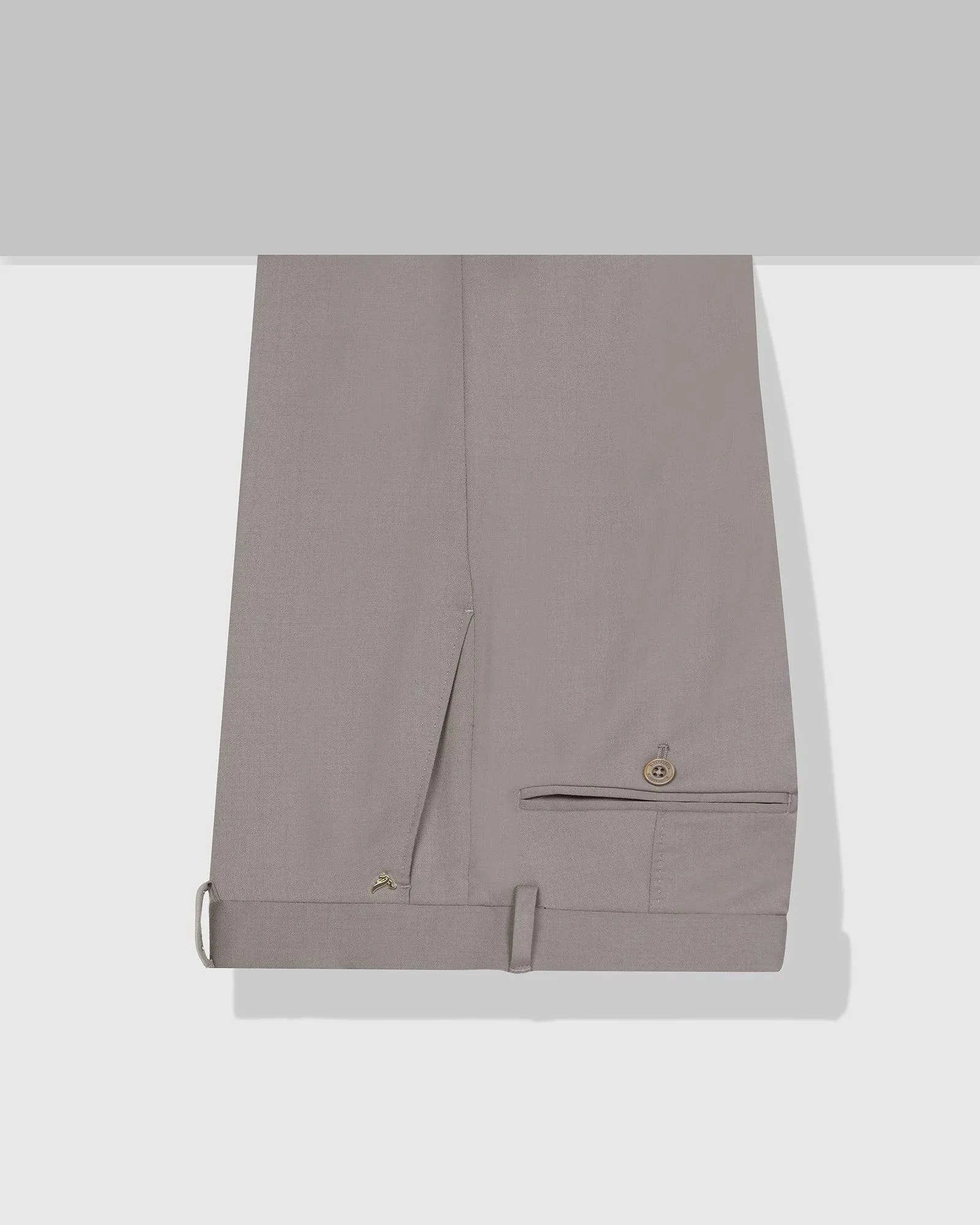 Luxe Slim Comfort B-95 Formal Grey Solid Trouser - Triumph