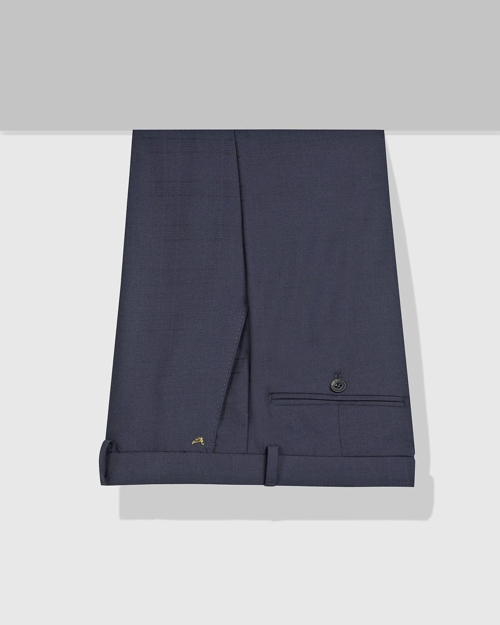 Luxe Slim Comfort B-95 Formal Navy Check Trouser - Porcupine