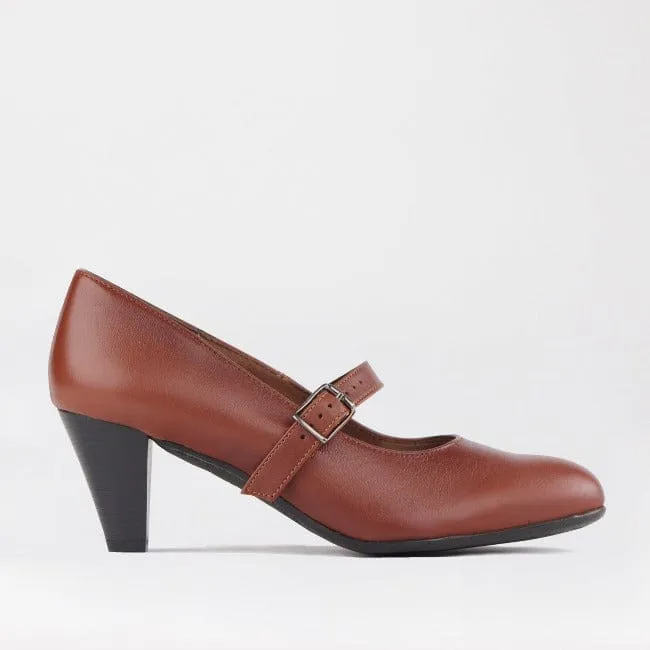 Mary Jane Court Shoe Chestnut- 12733