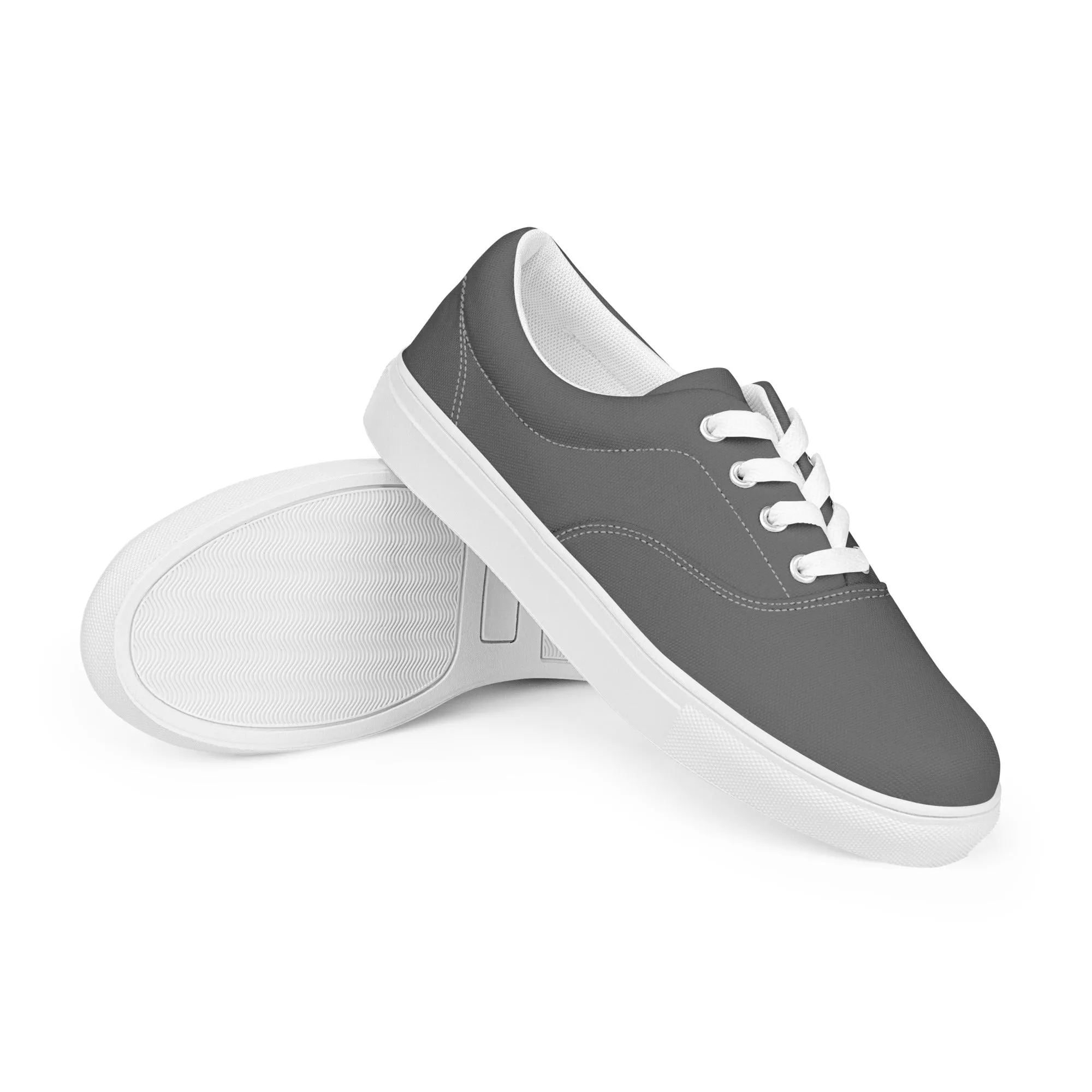 Menâ€™s lace-up canvas shoes - Gray