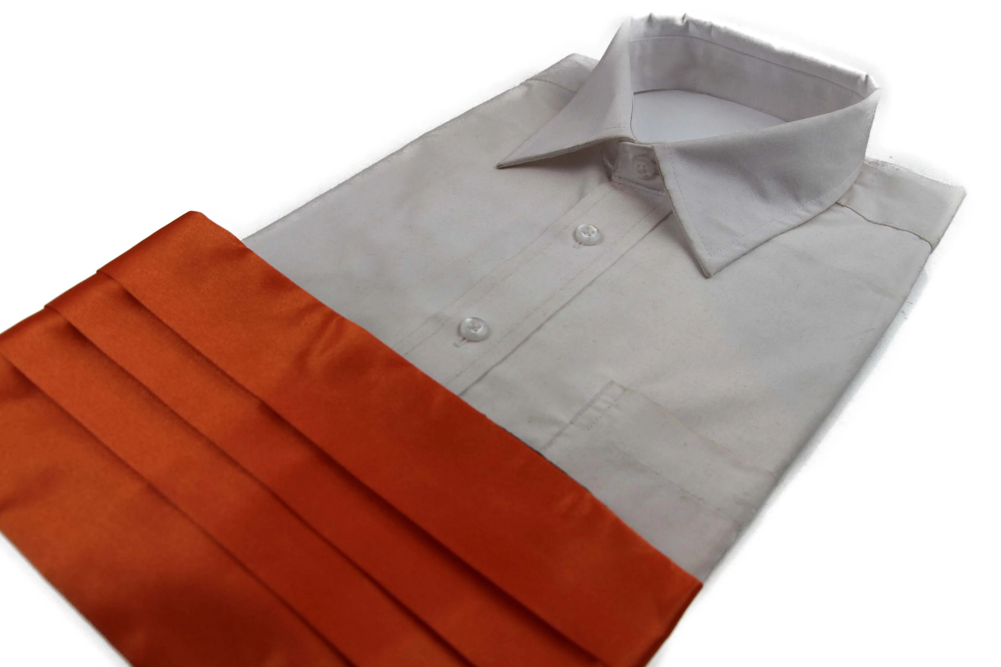 Mens Orange Adjustable Cummerbund