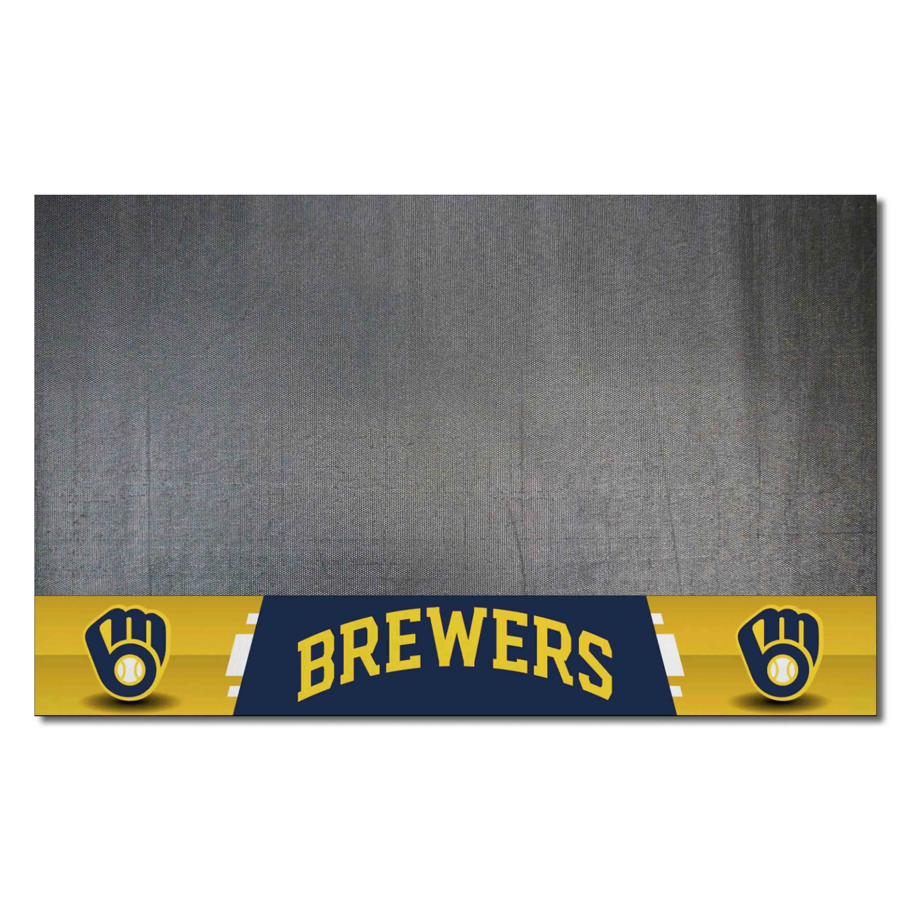 Milwaukee Brewers Vinyl Grill Mat - 26in. x 42in.