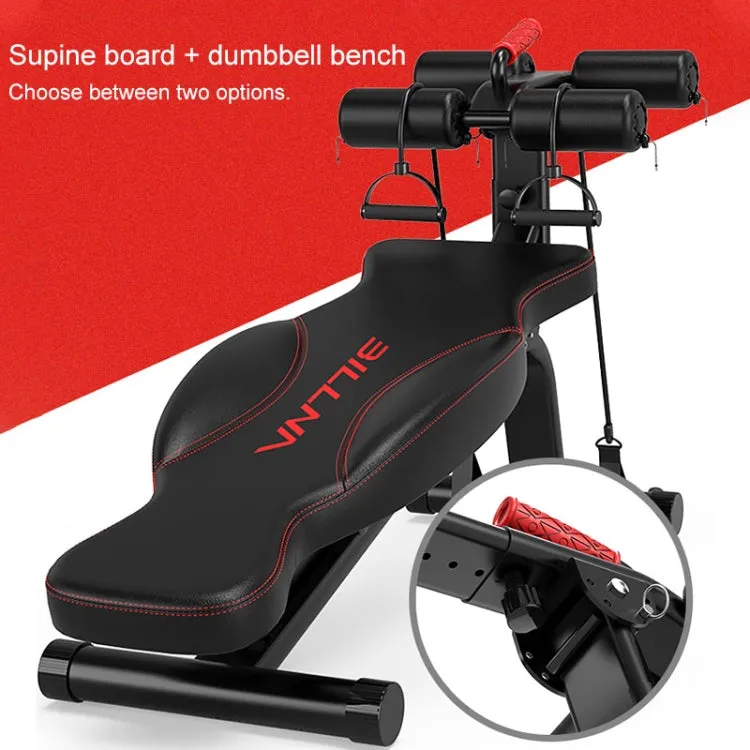 Multi-function Household Supine Board Abdominal Curl Sports Equipment(Black)