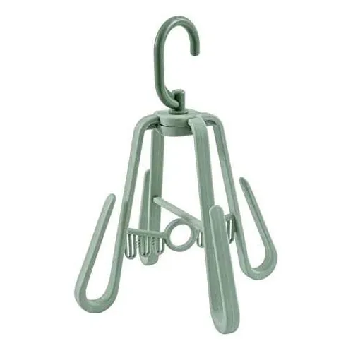 Multifunctional Shoe Rack Four Side Hooks Windproof 360 Degree Rotating Foldable Drying Hanger