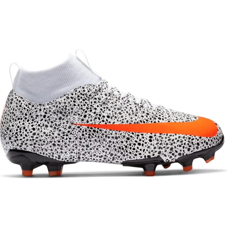 Nike Jr. Mercurial Superfly 7 Academy CR7 Safari MG - White/Orange-Black