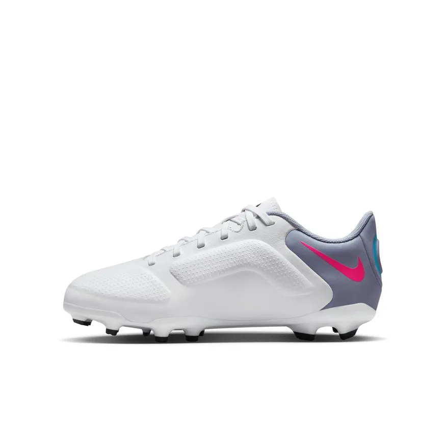 Nike Jr. Tiempo Legend 9 Academy MG-WHITE/BLACK-BALTIC BLUE-PINK BLAST