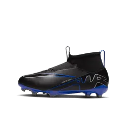 Nike Junior Zoom Mercurial Superfly 9 Academy FG - Black/Chrome/Hyper Royal