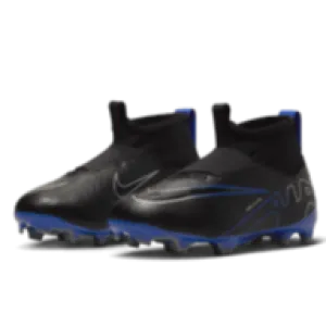 Nike Junior Zoom Mercurial Superfly 9 Academy FG - Black/Chrome/Hyper Royal