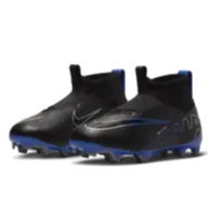 Nike Junior Zoom Mercurial Superfly 9 Academy FG - Black/Chrome/Hyper Royal