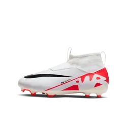 Nike Junior Zoom Mercurial Superfly 9 Academy FG - Crimson/White/Black