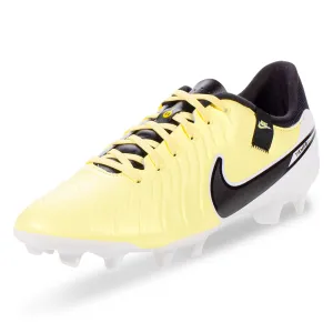 Nike Legend 10 Academy FG/MG Soccer Cleats (Lemonade/Black/Metallic Coin)