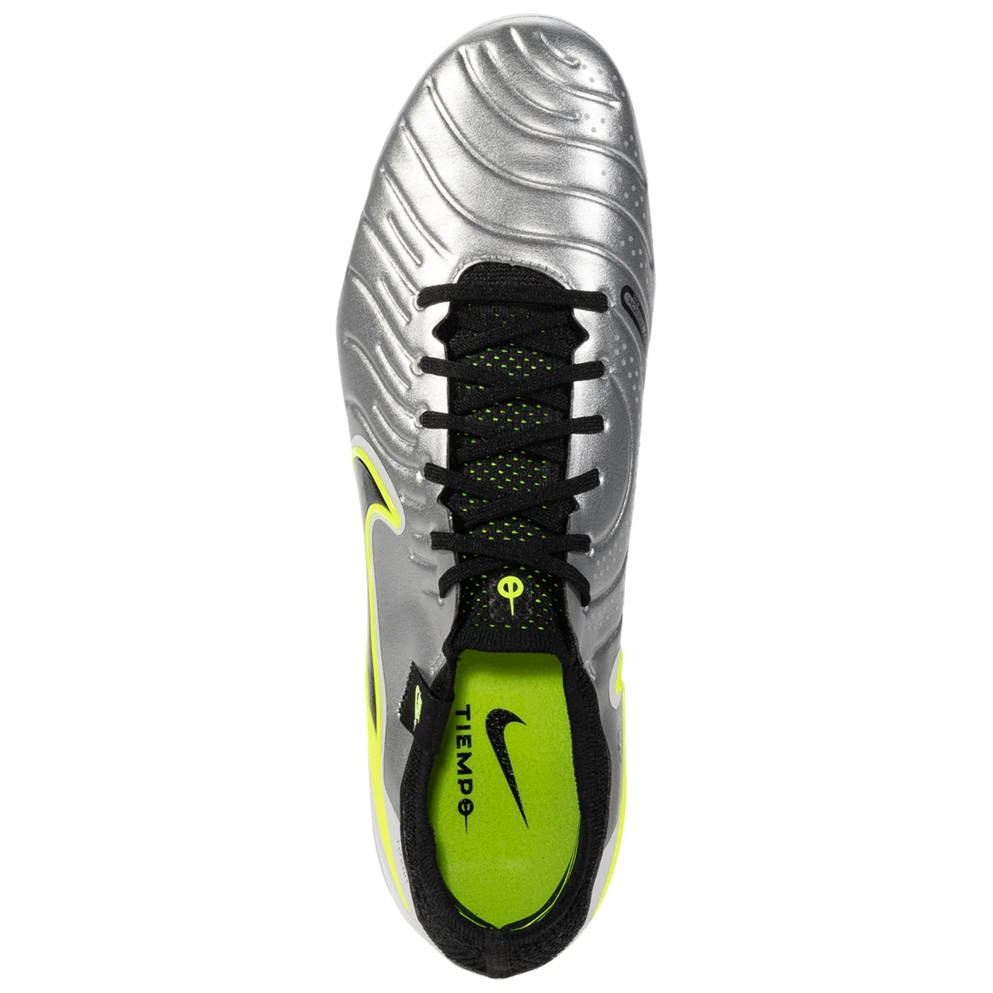 Nike Legend 10 Pro FG Soccer Cleats (Metallic Silver/Black-Volt)