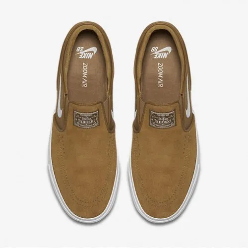 Nike Shoes SB Zoom Stefan Janoski Slip-On - Golden Beige/White