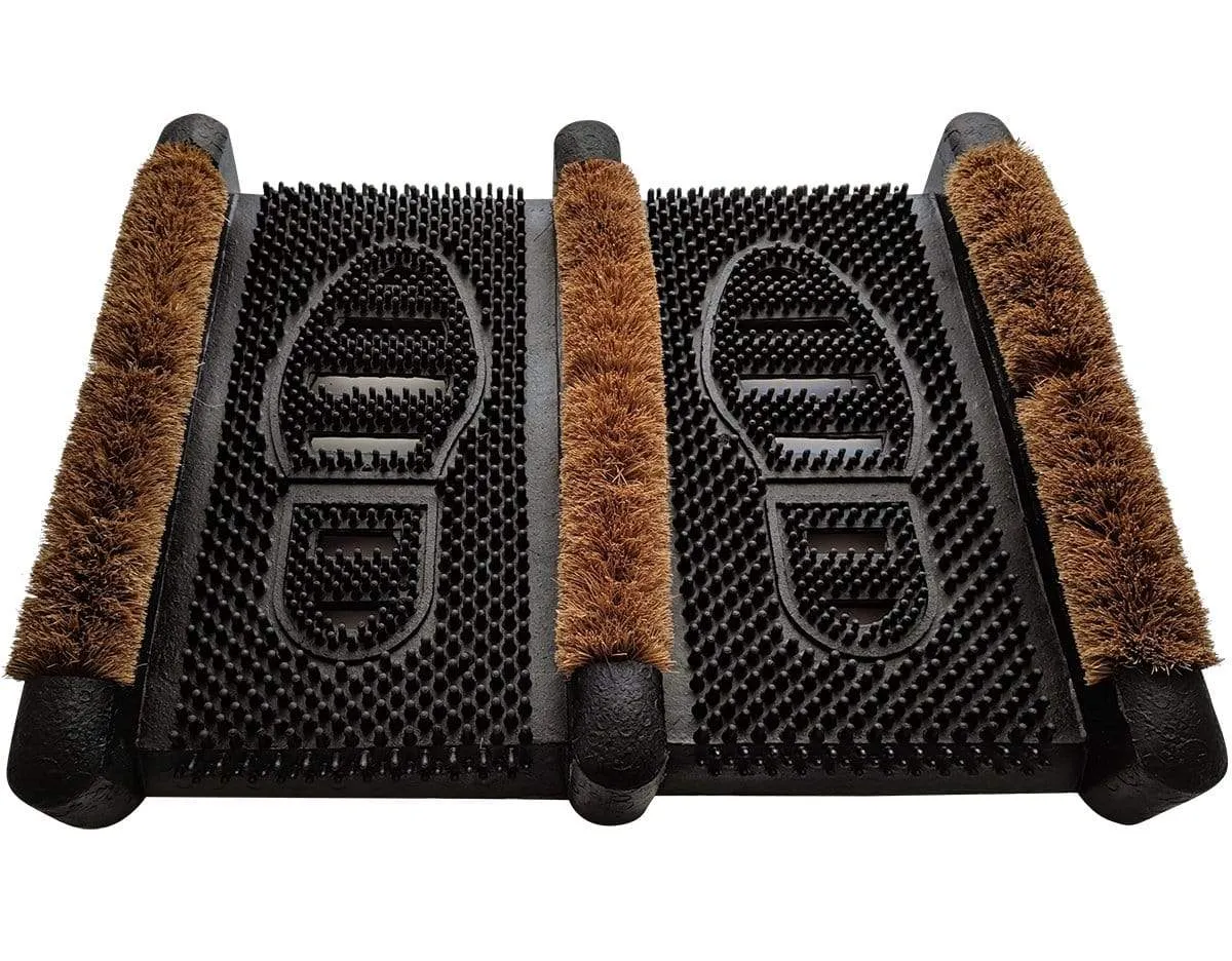 Ninamar Mud Scrubber Rubber Brush Mat - Scrub & Scrape Muddy Shoes