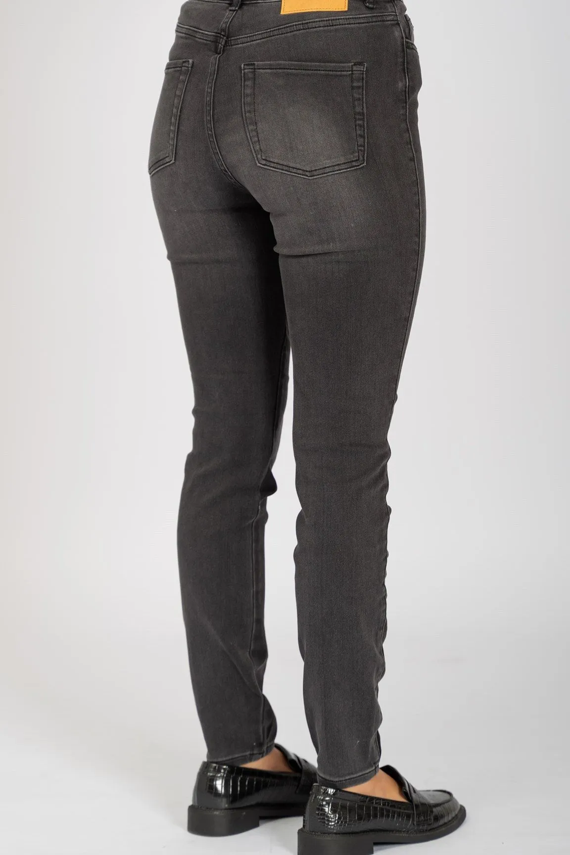 Performance Skinny Jeans - Washed Black Denim