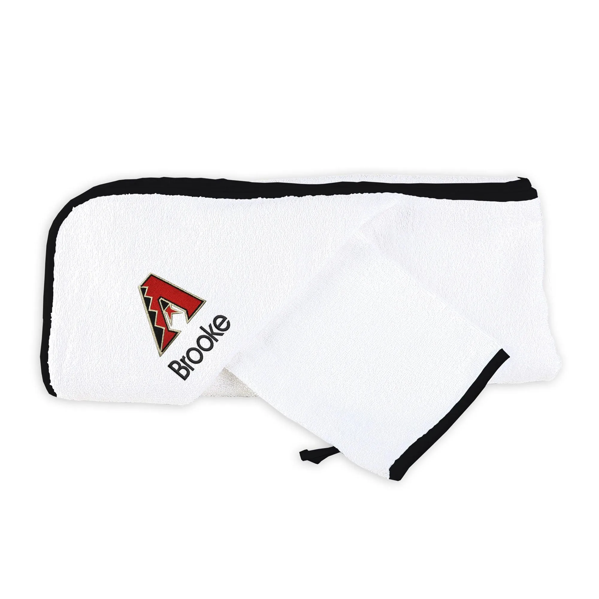 Personalized Arizona Diamondbacks Hooded Towel & Wash Mitt Set