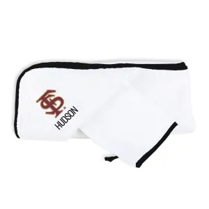 Personalized Florida State Seminoles FS Hooded Towel & Wash Mitt Set